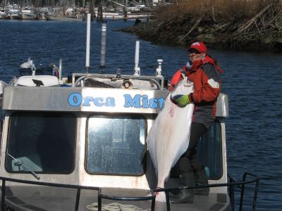 Kerry with the Big Halibut