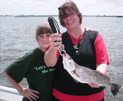 Judy caught specks too