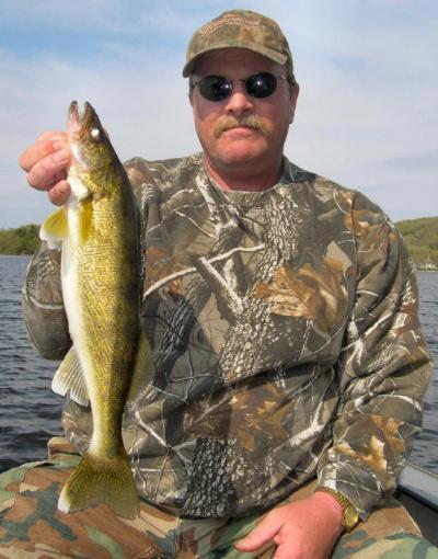Steve Fausnaugh with a surprise walleye