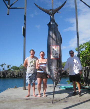 Ann Bybee's 501 lb. Blue Marlin-January 14, 2009