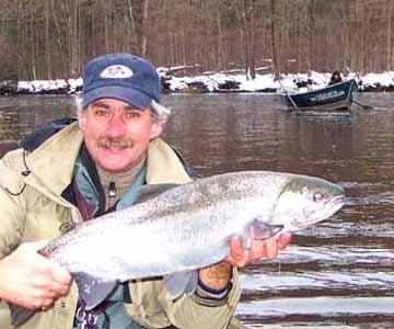 Scenic Trophy Steelhead with Drift Boat on the Salmon River NY