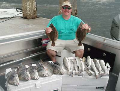 Look at all the fish I cleaned in a lightning storm!