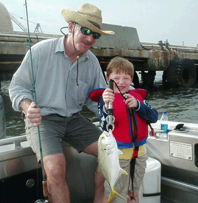 5 yr. old Will Tanner with 1 of 21 fish he caught