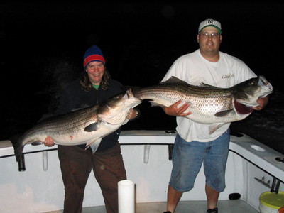 first bass for both of them in the 40 lb range.