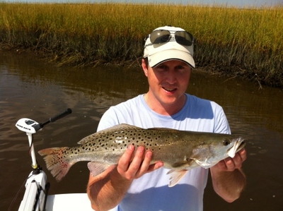 A nice Speckled trout on light tackle.
