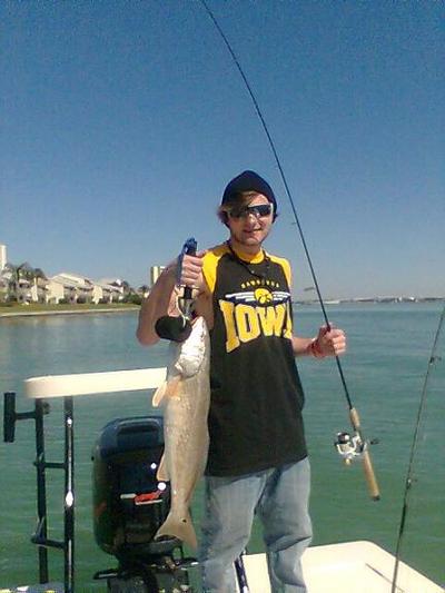 Austin with his 26 1/2 inch Redfish