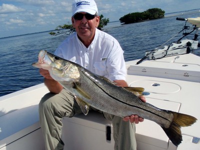 Bill Marrian of Minnesota won the battle with this thirty-seven inch snook