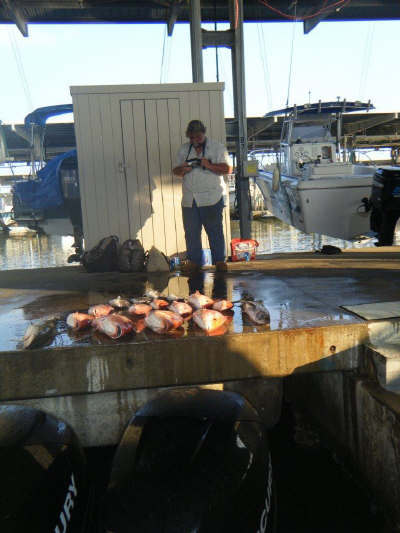 Capt. Bill trying to get our camera to work