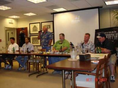 The group give a seminar in Cayman!