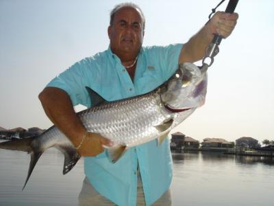 Can you say wore out. Look at his face. Tampa Bay Tarpon Fishing at it's finest!