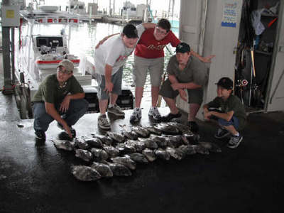 Kids Fish catch,sheephead,bullreds,puppy drum