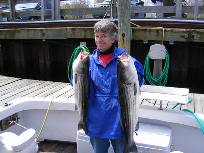 Anne Farrell with her fish...