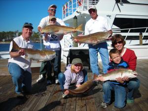 Jeff, Jill, Trevor, Courtney, Jack, Jamie showing off their Bull Reds.