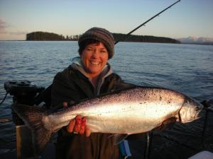 Kim with the first one