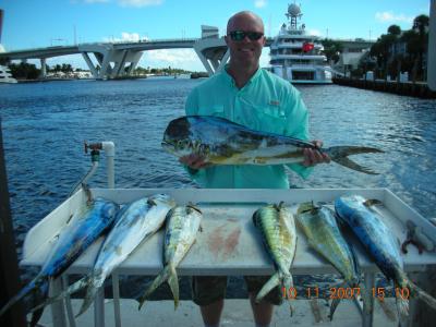Andy Lightfoot with a great Mahi-Mahi catch.