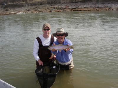 Paul Thompson with a nice wild rainbow