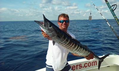 Wahoo just caught trolling the Ft Lauderdale reef