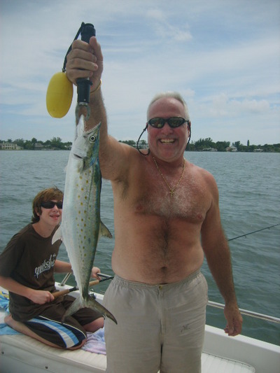 Matt with a 3lb spanish mackerel