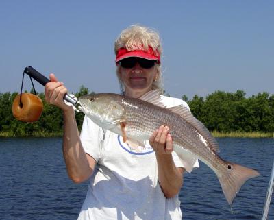 Miss Zita with a nice redfish
