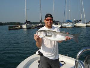 Schooling Stripers on Lanier