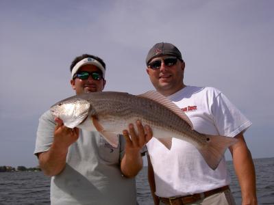 client Jerry Goodwin with a upper slot redfish