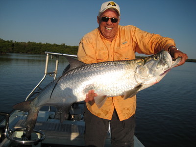 Angler Toby Roth with creek tarpon
