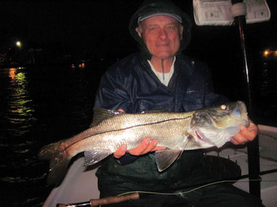 Frank Zaffino Venice Grassett Snook Minnow fly night snook caught with Capt. Rick Grassett