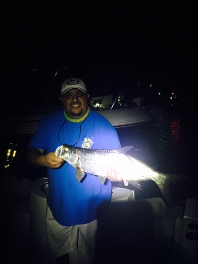A good tarpon bite at night