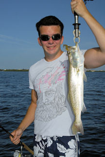 George Coote, from the UK, caught and released this nice trout on a DOA Deadly Combo while fishing Sarasota Bay with Capt. Rick Grassett.