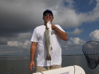 Loney catches 5lb speckle trout