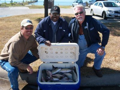 Hugh, Fred and Douglas with limits of white bass on 10/24/2008
