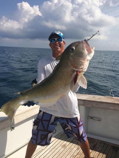 Big golden tileffish caught in 600ft of water