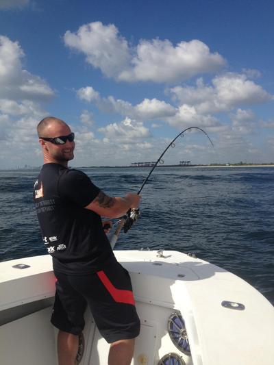 Nice hookup on a tarpon