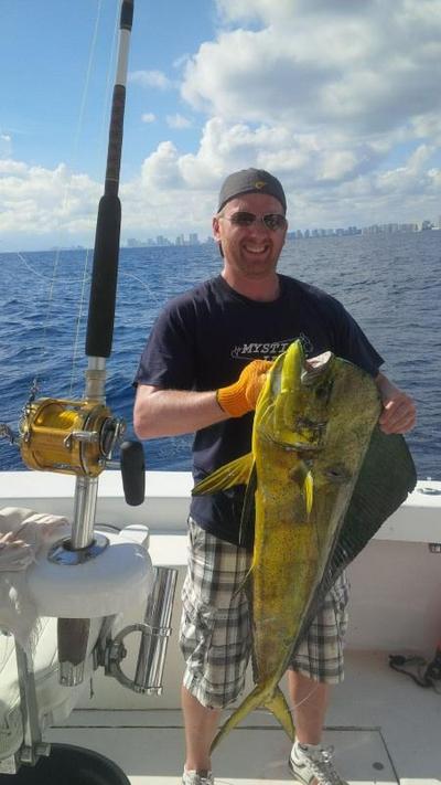 Big bull dolphin just caught in Ft Lauderdale