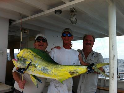 Big bull dolphin just caught fishing the all day trip aboard the Mary B III