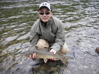 5 lb Bull trout fly fishing