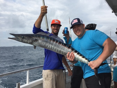 Nice wahoo caught during a bachelor party aboard Mary B III