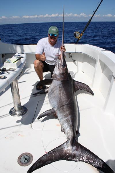 300 Pound Swordfish During the Day in Miami