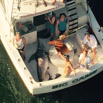 Aerial photo of the monster fish in the cockpit