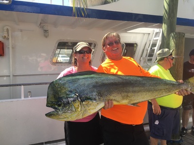 Big bull dolphin caught sportfishing on the Mary B 3