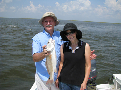 redfish action after trout limits