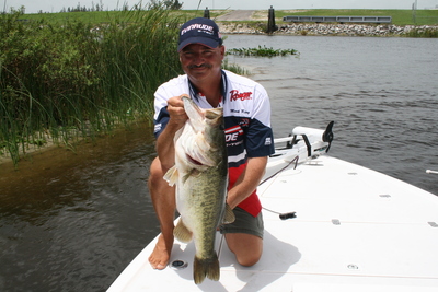 10.6 pound bass caught on a shakey head rig while enjoying a day fishing with my wife Diane