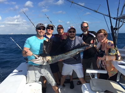 Nice sailfish caught sportfishing on a private charter.
