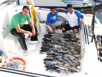 Jason Field Party with a deck full of fish