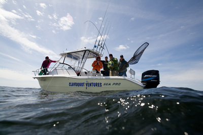 Fish on for Tofino Guide vessel
