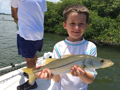 Brody caught this snook from under the mangroves in Fort Pierce.