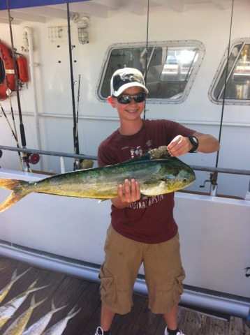 This is a happy angler.  Nice dolphin!
