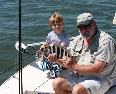 AJ with a nice sheephead