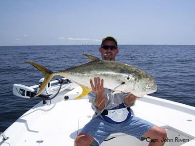 Dave shows off the biggest Jack ever caught on my boat!!