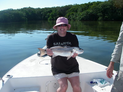 Jennys first time fishing and first fish
